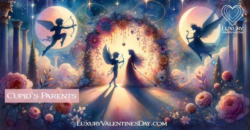 Twilight Garden with Cupid, Aphrodite, and Venus | Luxury Valentine's Day
