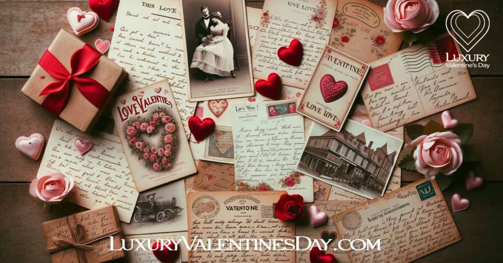 Vintage love letters and postcards