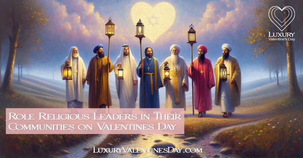 Religious leaders from diverse faiths walking together in harmony | Luxury Valentine's Day