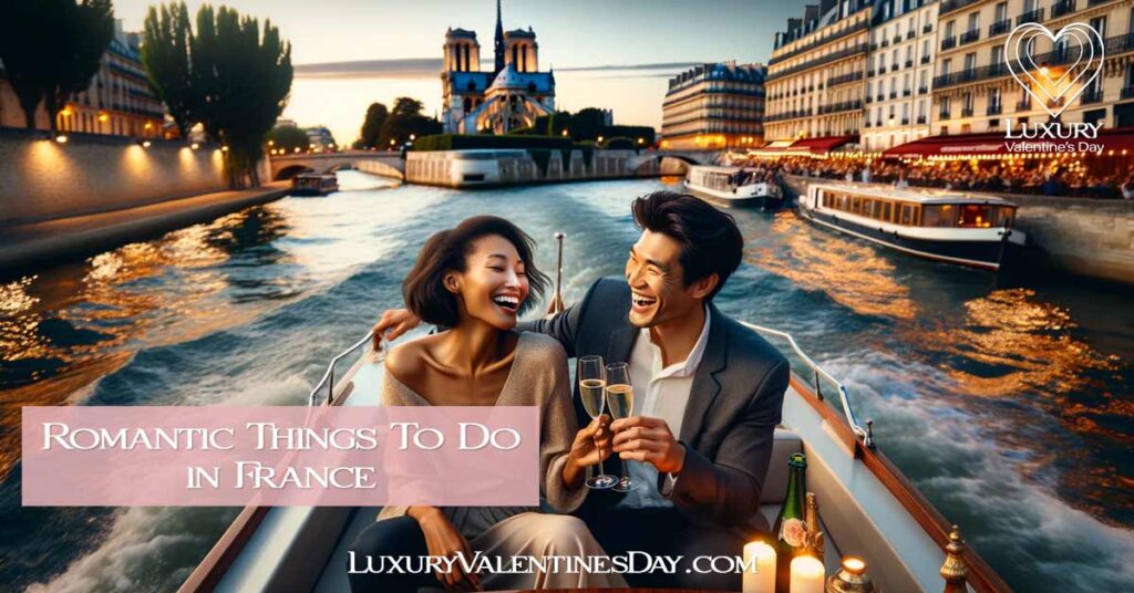 Romantic boat ride along the Seine River in Paris. | Luxury Valentine's