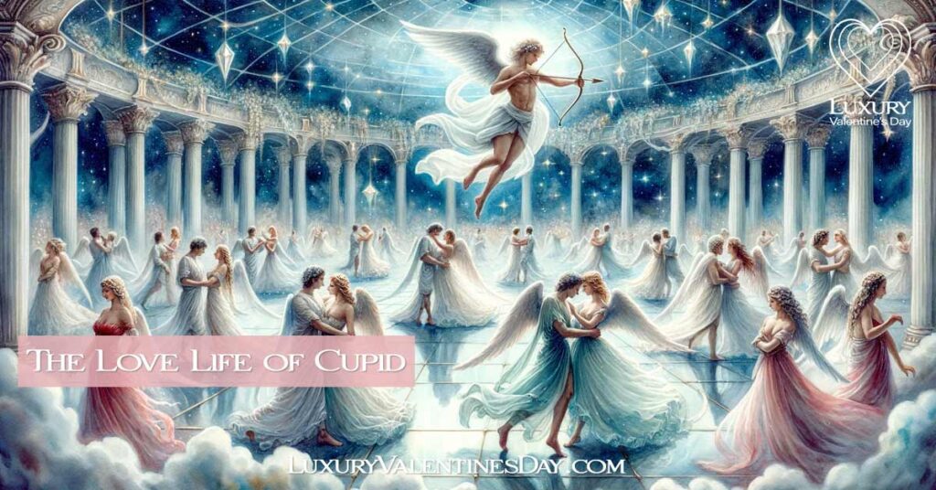 Heavenly Ballroom with Cupid Dancing Under Starry Canopy | Luxury Valentine's Day