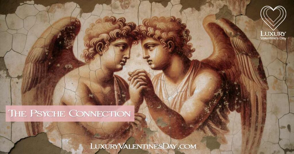 Ancient Roman Fresco of Cupid and Psyche | Luxury Valentine's Day