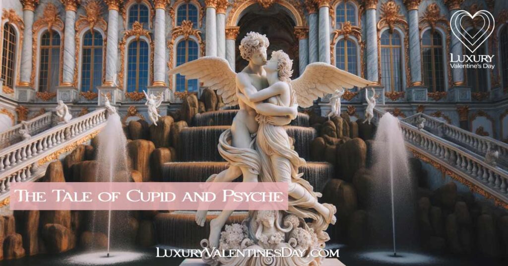 Marble Statue of Cupid and Psyche's Embrace | Luxury Valentine's Day