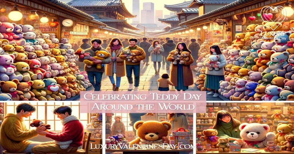 Teddy Day Celebration in the United States with teddy bears and heartfelt notes | Luxury Valentine's Day
