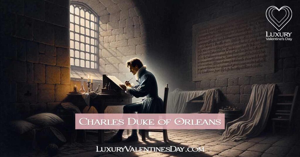 Charles, Duke of Orléans, composing poetry in the Tower of London. | Luxury Valentine's Day