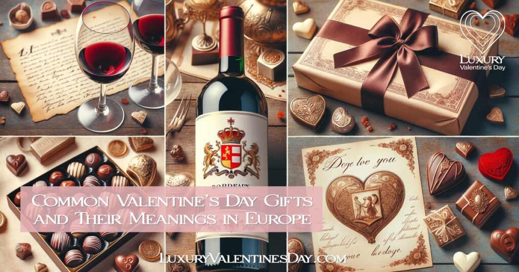European Valentine's Day Gifts Collage | Luxury Valentine's
