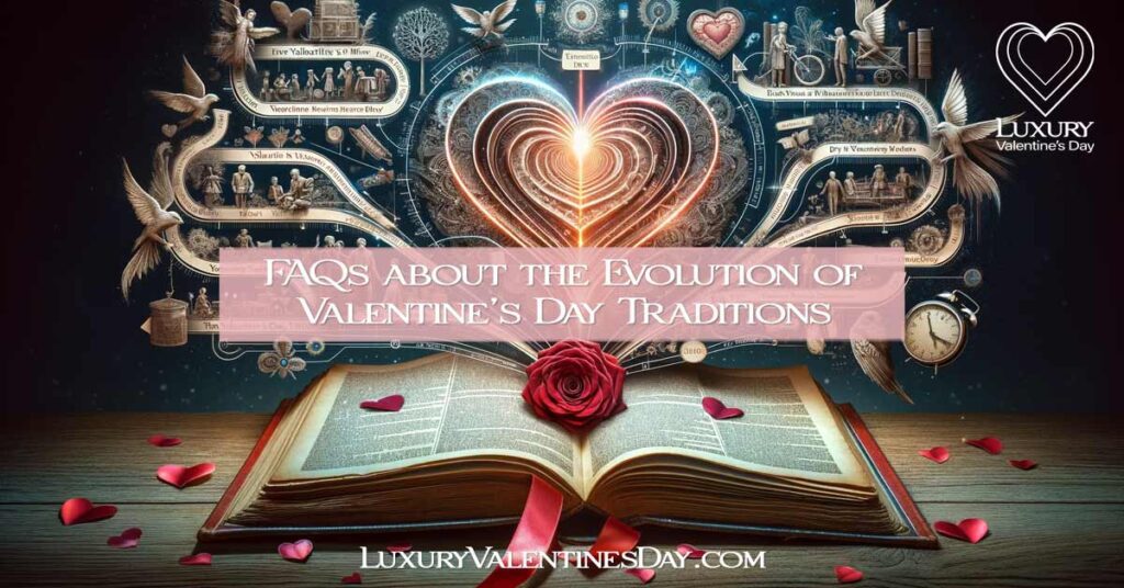 Valentine's Day Evolution Timeline in an Open Book | Luxury Valentine's Day