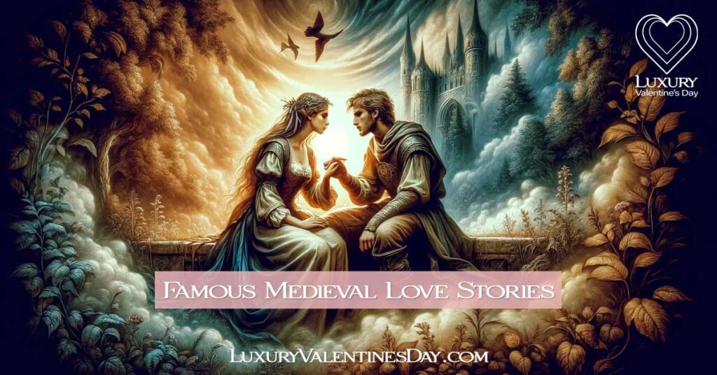 Tristan and Isolde in a romantic medieval setting. | Luxury Valentine's Day