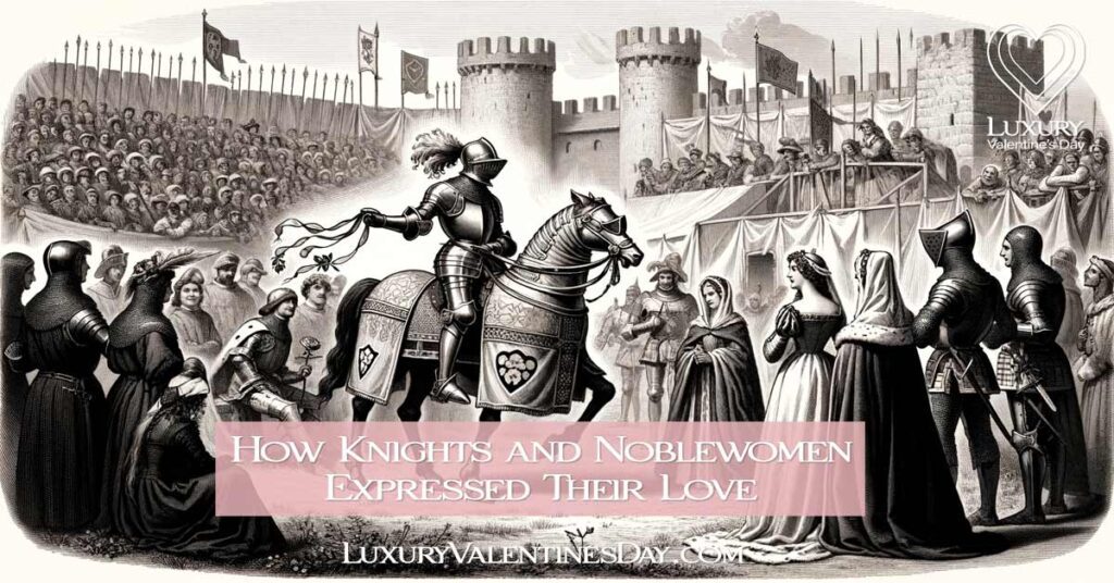 Medieval tournament scene depicting chivalry and courtly love. | Luxury Valentine's Day