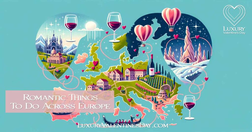 Whimsical Map of Europe's Romantic Hotspots | Luxury Valentine's