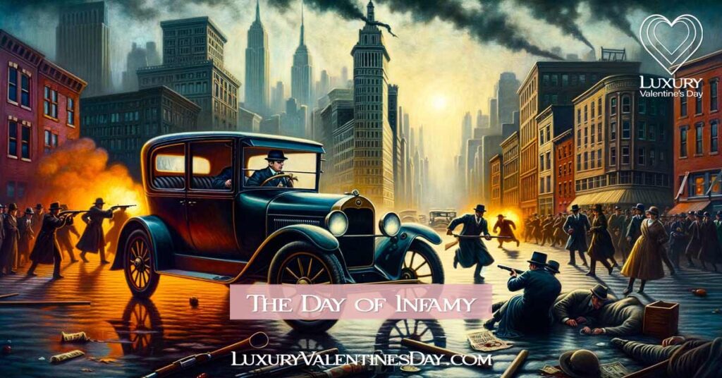 1920s Police Car at the Scene of Saint Valentine's Day Massacre | Luxury Valentine's Day