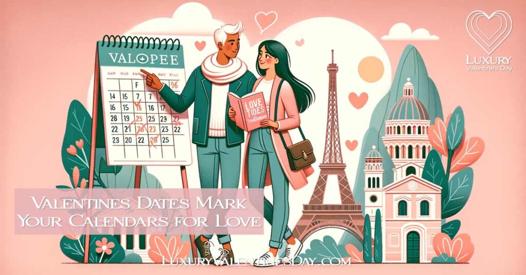 Couple in Europe planning Valentine's Day with a backdrop of iconic destinations. | Luxury Valentine's