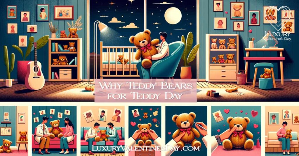 Various teddy bears symbolizing love and comfort, representing diverse emotional expressions | Luxury Valentine's Day