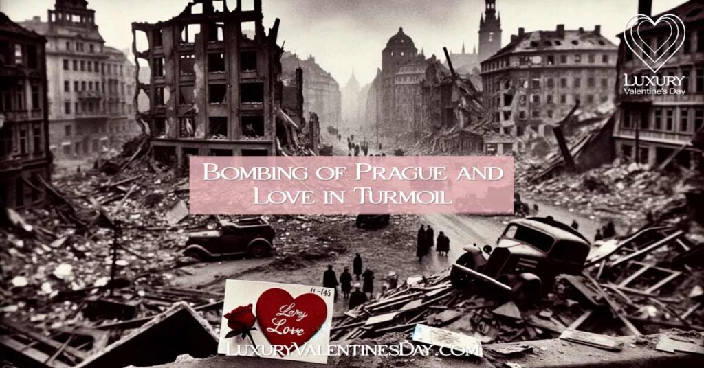 Aftermath of Prague Bombing on Valentine's Day, 1945 | Luxury Valentine's Day