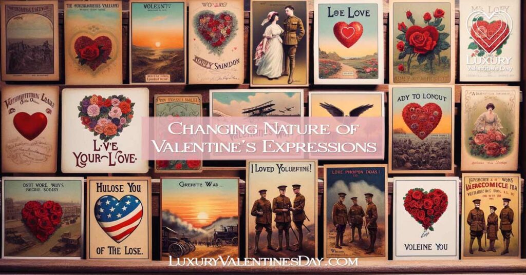 WW1 Era Valentine's Postcards Display | Luxury Valentine's Day