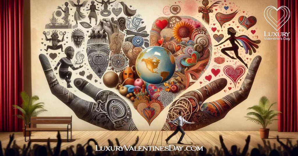 Collage of Global Cultural Influences on Valentine's Day | Luxury Valentine's Day