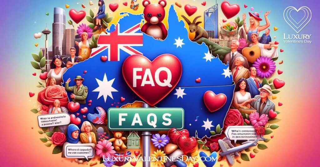 Collage of Valentine's Day FAQs in Australia | Luxury Valentine's Day