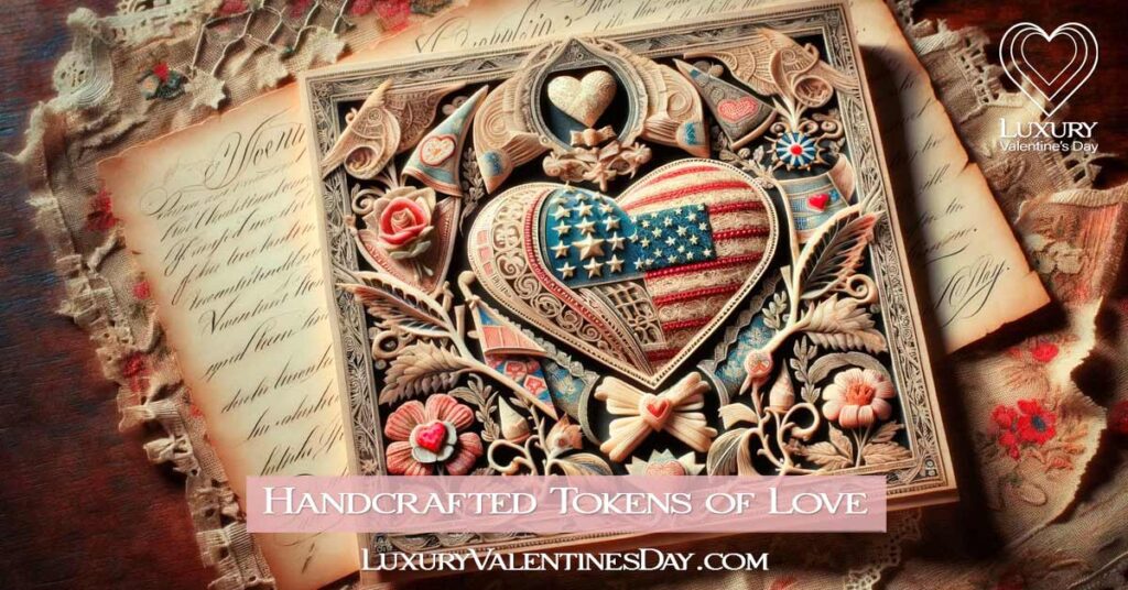 Handcrafted Valentine Card from the American Civil War Era | Luxury Valentine's Day
