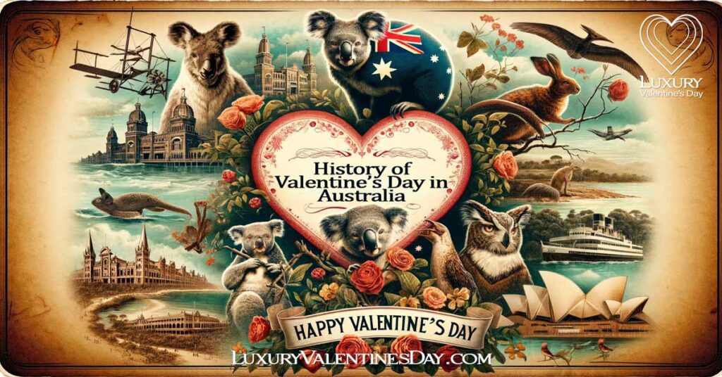 Vintage Australian Valentine's Day Postcard | Luxury Valentine's Day