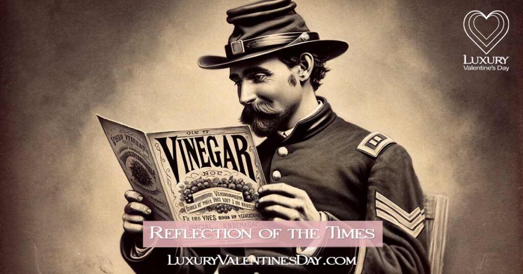 Civil War Soldier Reading a 'Vinegar' Valentine's Card | Luxury Valentine's Day