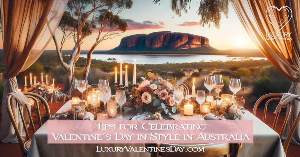 Romantic Outdoor Valentine's Dinner Setting in Australia | Luxury Valentine's Day