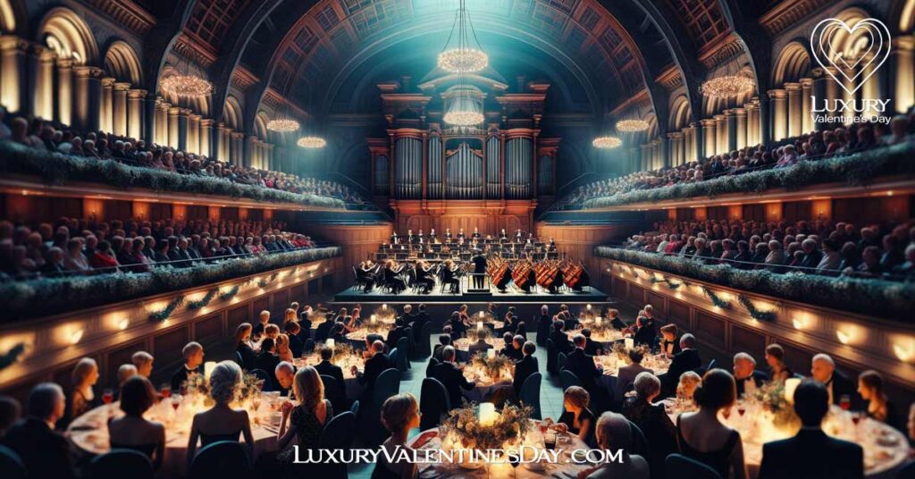 Luxurious Valentine's Day concert in a Welsh concert hall. | Luxury Valentine's Day