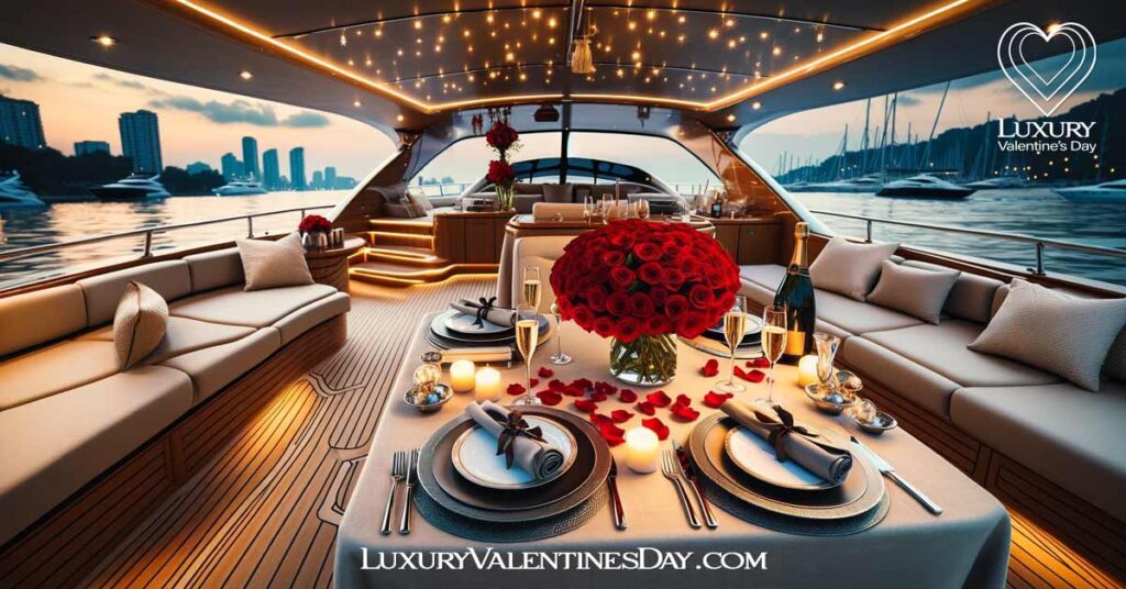 Luxury Valentines Date Ideas: Romantic Valentine's dinner on a luxurious private yacht | Luxury Valentine's Day
