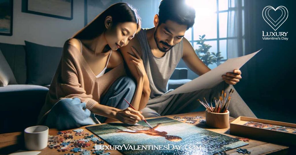 Quality of Time Love Language Meaning: Couple enjoying a shared activity, highlighting quality time together. | Luxury Valentine's Day