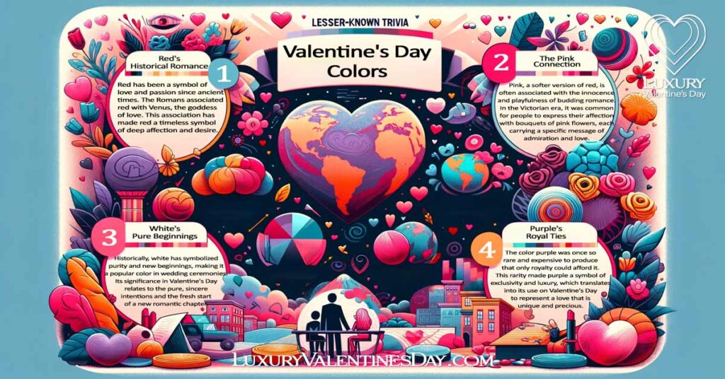 Creative infographic with trivia on Valentine's Day colors. | Luxury Valentine's Day