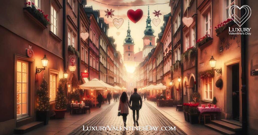 Romantic Walk in Old Town Warsaw on Valentine's Day in Poland | Luxury Valentine's Day