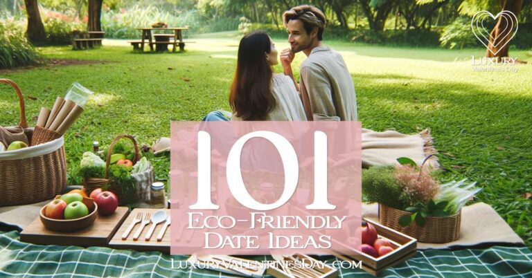 101 Eco Friendly Date Ideas: Eco-friendly picnic with organic fruits and reusable utensils in a park | Luxury Valentine's Day