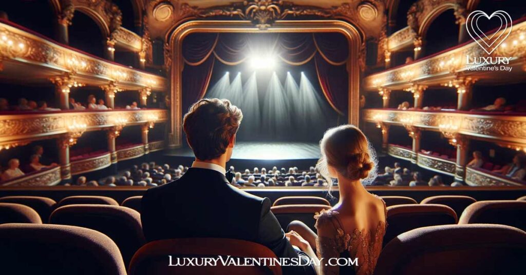 Creative Culture and Arts Date Ideas for Valentines Day: Couple at live theater performance | Luxury Valentine's Day
