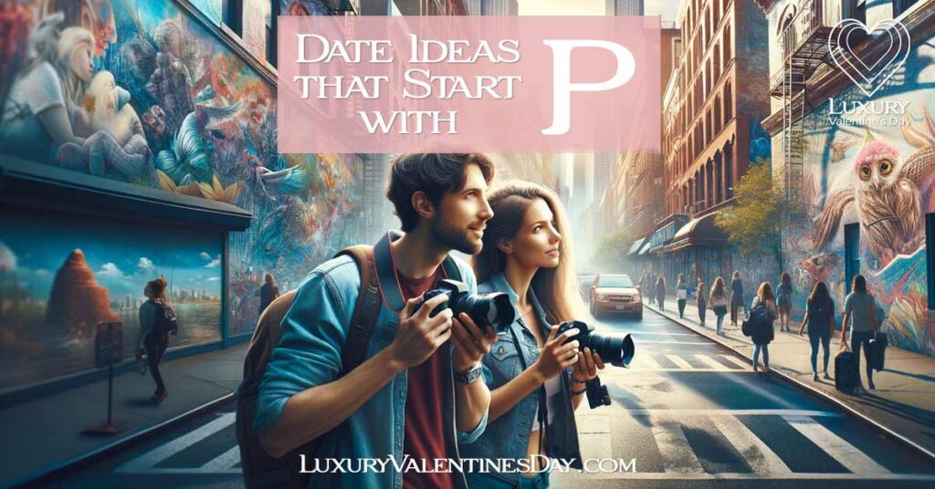 Date Ideas that Start with P: Couple on an urban photography walk, capturing the city's beauty and quirks | Luxury Valentine's Day