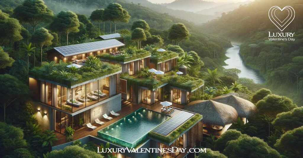 Sustainable and Eco Friendly Valentines Day Date Ideas: Eco-luxury resort in a tropical rainforest | Luxury Valentine's Day