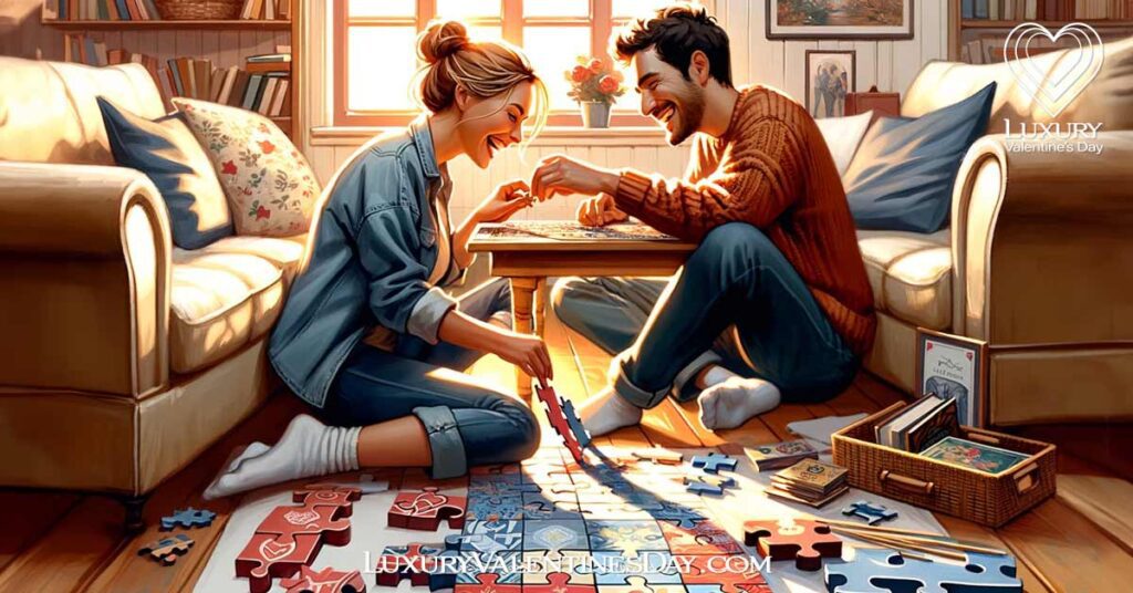 Bridging Different Love Languages: Couple playing a board game together. | Luxury Valentine's Day
