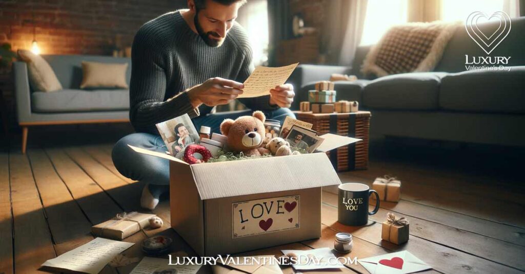 Creative Ways to Express Physical Touch in LDR: Opening a care package in a long-distance relationship | Luxury Valentine's Day