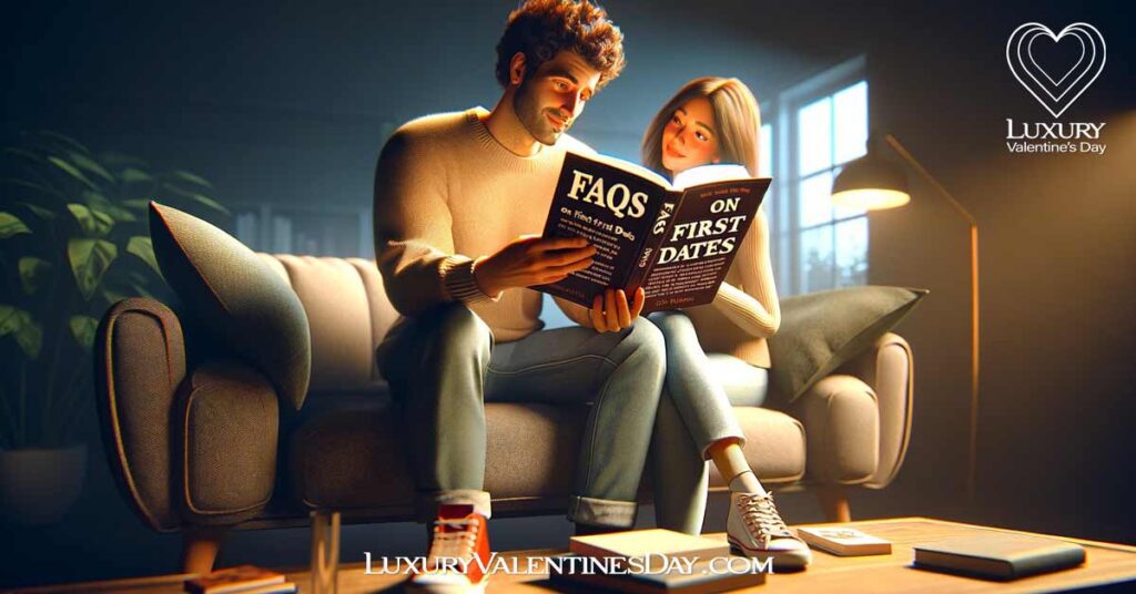 FAQs Date Ideas : Couple browsing 'FAQs on First Dates' book | Luxury Valentine's Day