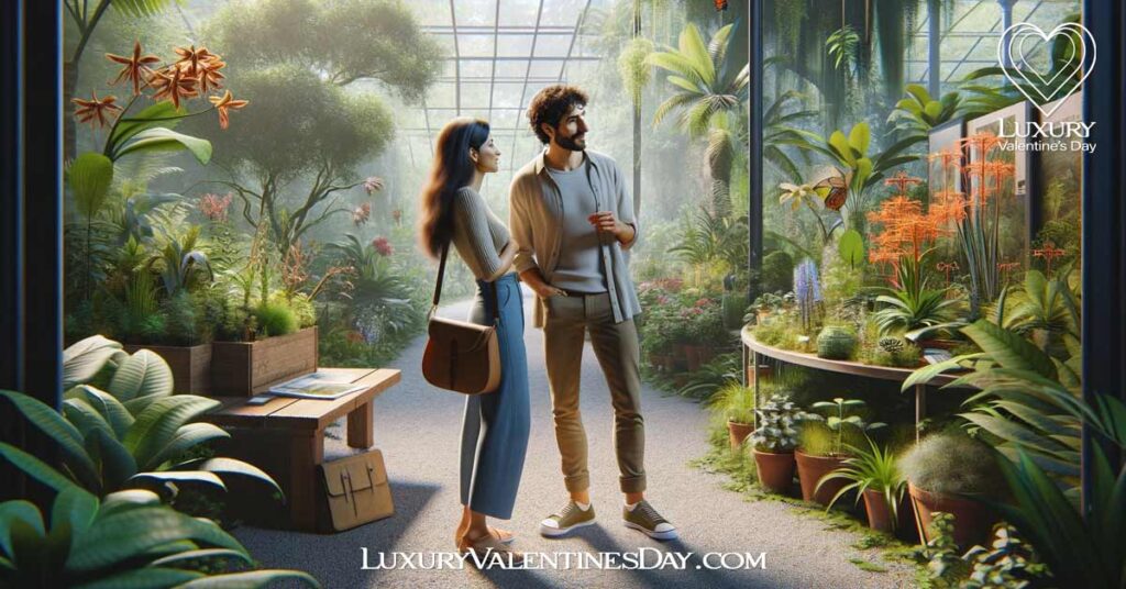 Common First Date Questions : Couple exploring a botanical garden. | Luxury Valentine's Day
