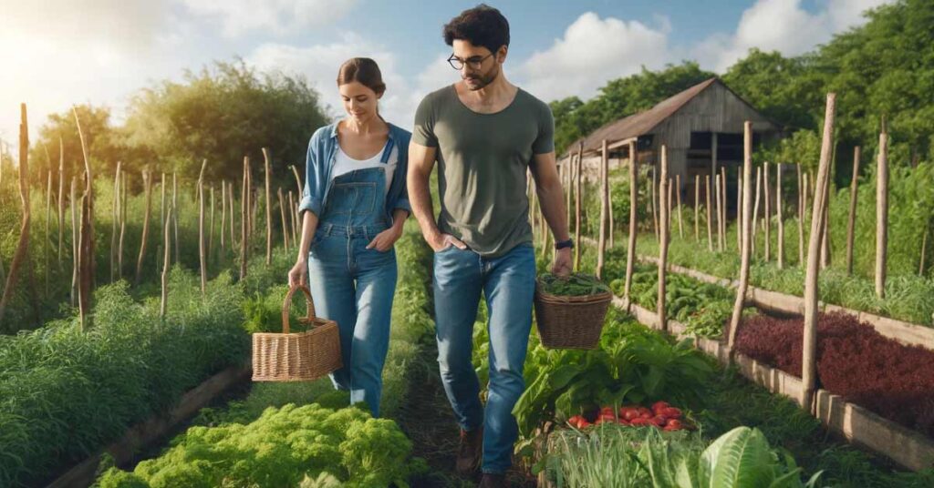 Eco Friendly Third Date Ideas : Couple visiting a local organic farm| Luxury Valentine's Day