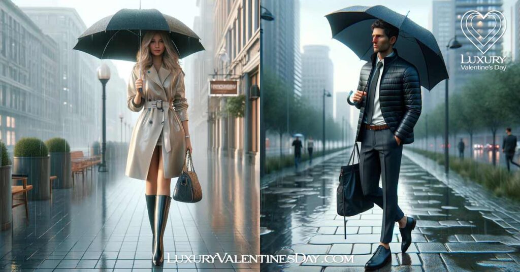 What to Wear on a First Date When It's Raining for Men and Women | Luxury Valentine's Day