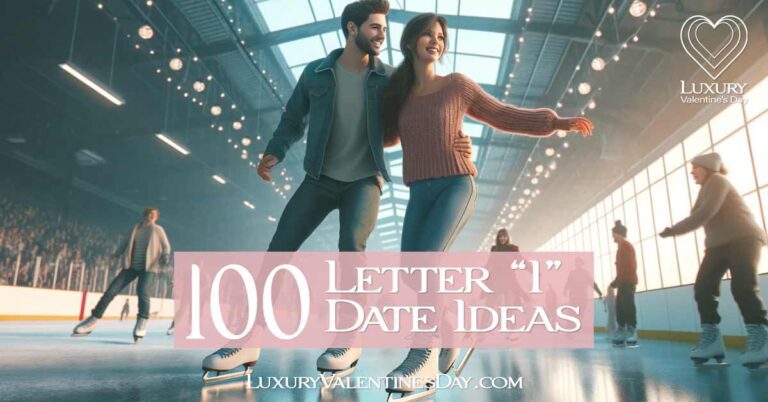 Alphabet Date Ideas Beginning with Letter I : Couple enjoying an ice skating adventure at a local rink | Luxury Valentine's Day