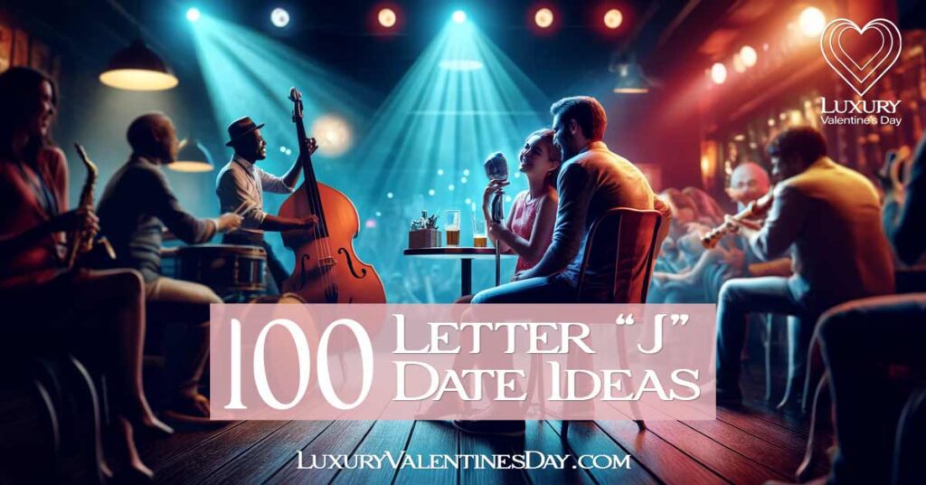 Alphabet Date Ideas Beginning with Letter J : Couple enjoying live jazz music at a local jazz club | Luxury Valentine's Day