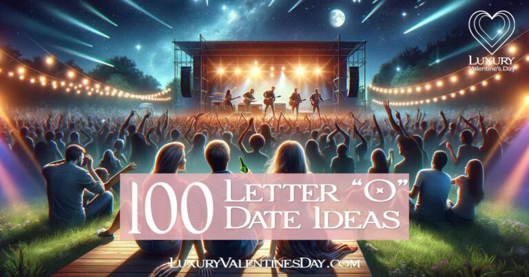 Alphabet Date Ideas Beginning with Letter O : Couple enjoying an outdoor concert under the stars | Luxury Valentine's Day