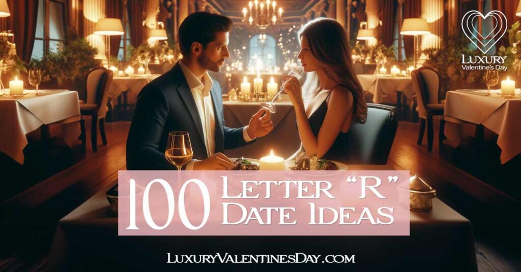 Alphabet Date Ideas Beginning with Letter R : Couple having a romantic dinner at a fancy restaurant | Luxury Valentine's Day