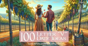 Alphabet Date Ideas Beginning with Letter V : Couple enjoying a vineyard tour | Luxury Valentine's Day