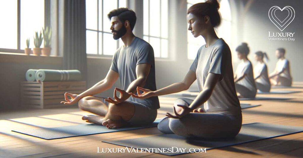 Alphabet Date Ideas Beginning with Letter Y : Couple attending a yoga class | Luxury Valentine's Day