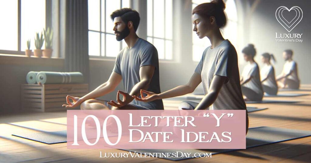 Alphabet Date Ideas Beginning with Letter Y : Couple attending a yoga class | Luxury Valentine's Day