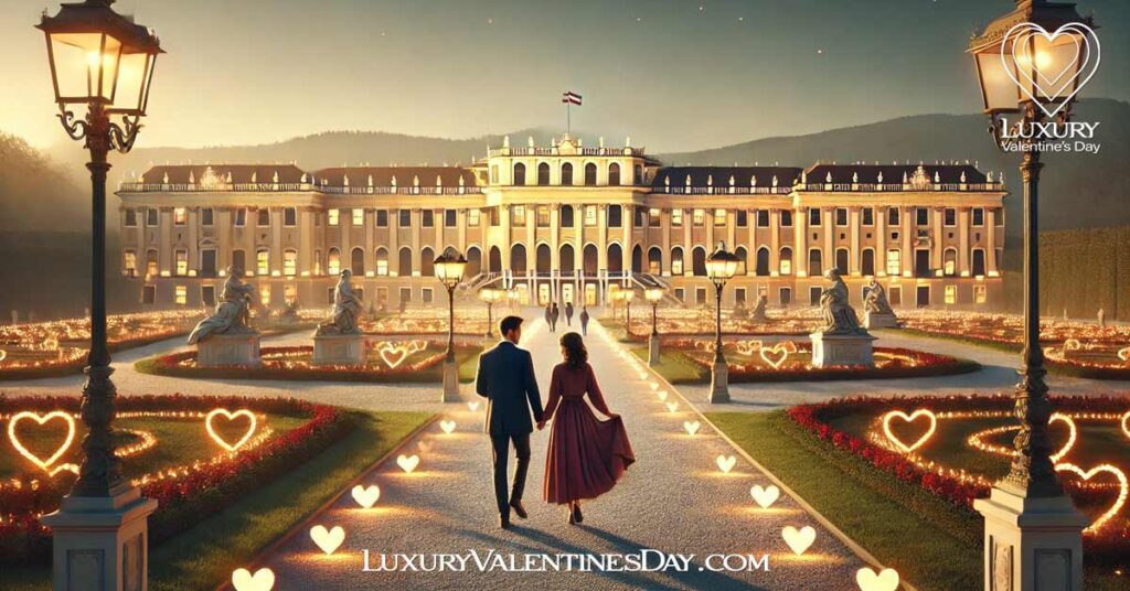 Where To Go in Austria on Valentine's Day : Romantic evening at Schönbrunn Palace in Vienna on Valentine's Day. | Luxury Valentine's Day