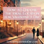 How to Choose Ideal Location for Valentine's Day : Romantic European cityscape at evening with a couple walking on a cobblestone street | Luxury Valentine's Day