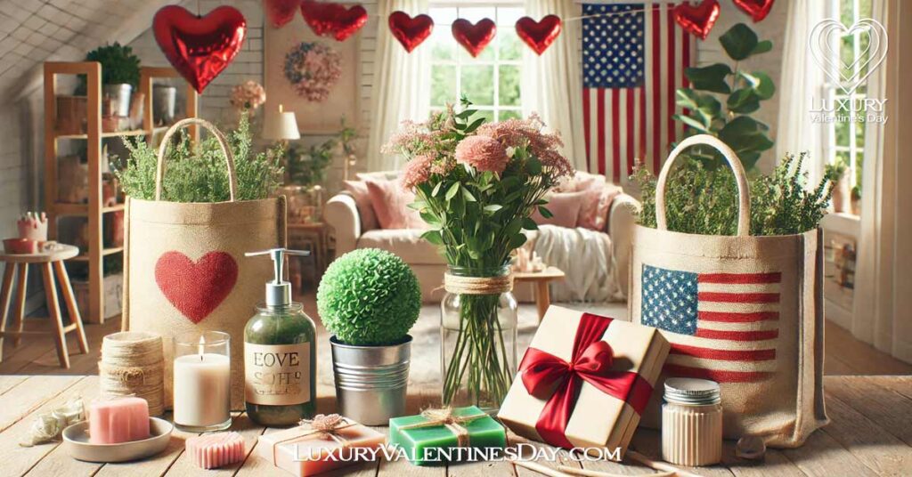 Sustainability and American Valentine's Day : Eco-friendly Valentine's Day gifts including locally sourced flowers and handmade soap bars | Luxury Valentine's Day